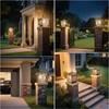 SLAWA Outdoor Solar Post Cap Light 9.8In Bronze Column Lights