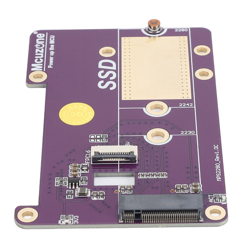 SSD Expansion Board for RPi 5 Support PCIE X1 and