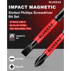 RLVKEAZ 10-PCS 3" Long Magnetic Screwdriver Bits Set: Phillips Bits