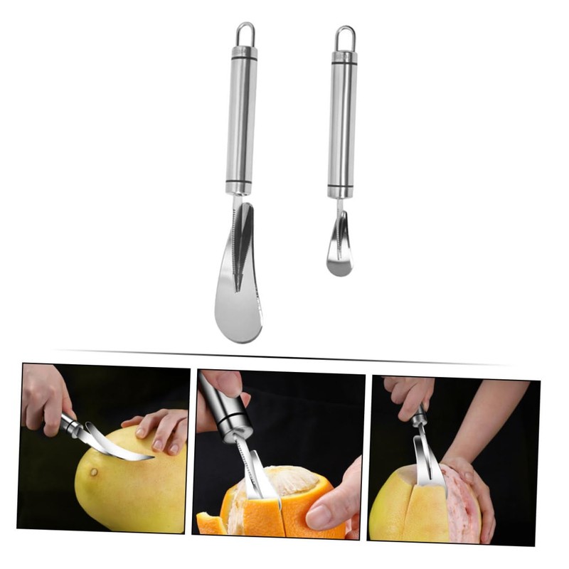 FUNOMOCYA 2Pcs Citrus Peeler Multi Purpose Grapefruit Orange Peeling Tool