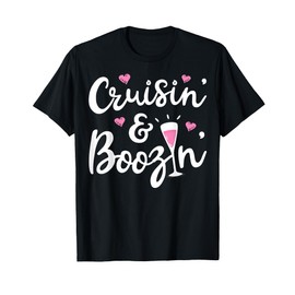 Cruisin And Boozin T shirt Cruise Ship Cruising Drinking Men T-Shirt