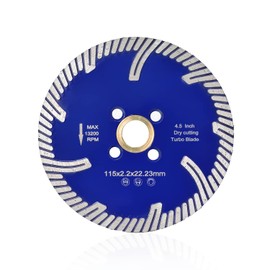 Panfreet 4.5" Granite Turbo Blade Diamond Blade for Granite Marble Ceramic Porcelain Tile Cutting (4.5")