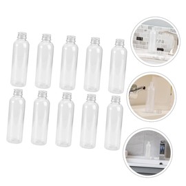 PACKOVE 15Pcs Transparent Dispensing Bottles with Aluminum Lid Containers for Cosmetics Travel Jars for Shampoo Soap Body Wash Leak and Portable