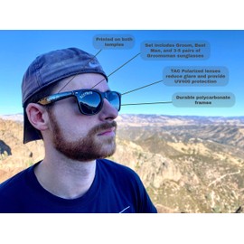 6-pack Polarized Bachelor Party/Wedding Sunglasses Gifts Props Supplies Groom Groomsman Best Man