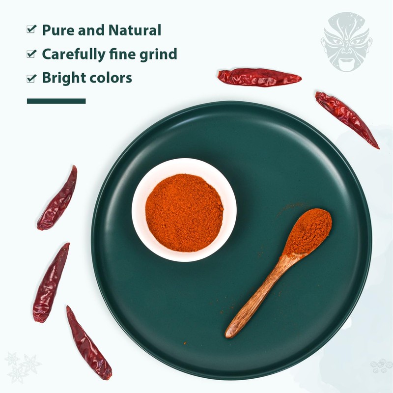 Soeos Premium Sichuan Chili Powder 8oz(226g),All Natural,Asian Chili Powder,Savory Spicy