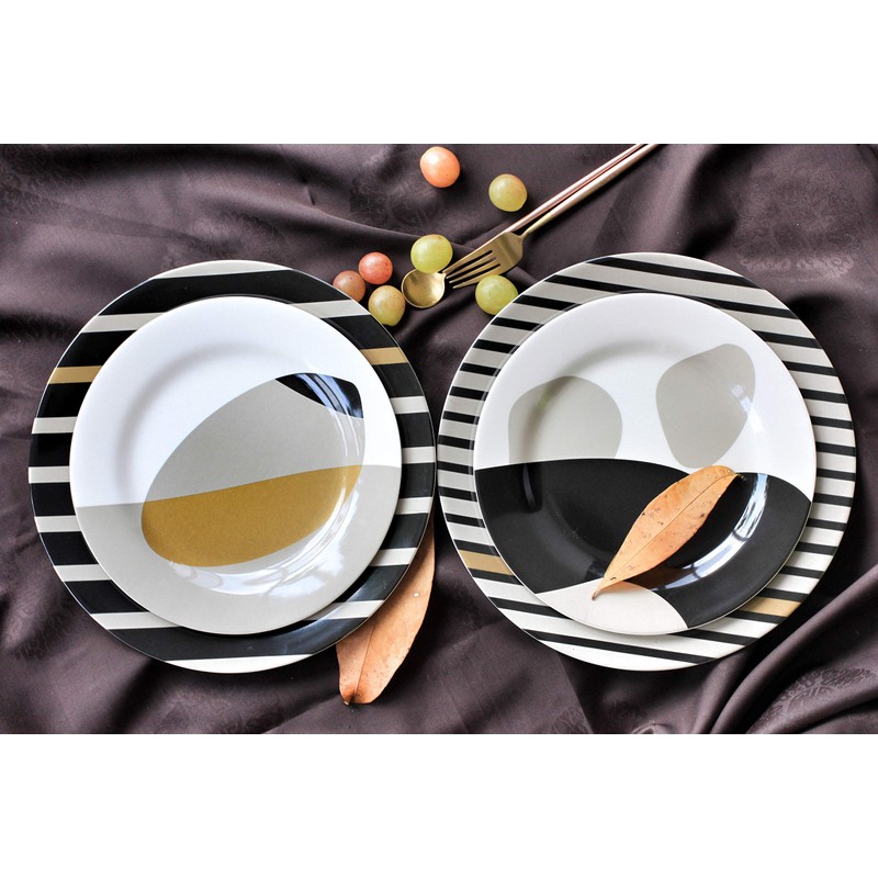 Bowla 12-Piece Melamine Dinnerware Set - Service for 4 (Moden