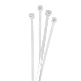 100x Cable Ties 160 x 2.5 mm White Industrial Quality