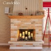 Candeldo Candelabra Fireplace Candle Holder: Metal Pillar Candle Holders Medium