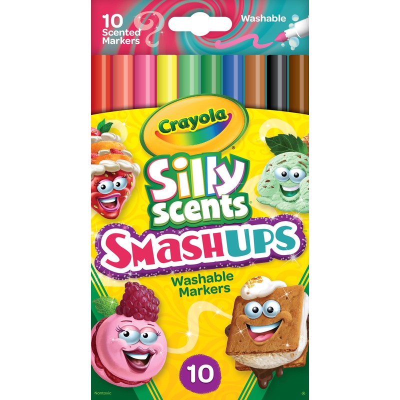 Crayola Silly Scents Fine Line Markers, Smash Ups Scented Markers,