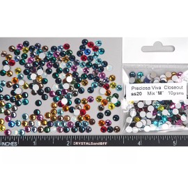 PRECIOSA Color Mix “M” CLOSEOUT, Preciosa VIVA Genuine Czech Rhinestones ss20, 5mm, 20ss