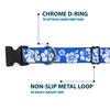 Buckle-Down 15-26" Hibiscus Blue/White Plastic Clip Collar, Large
