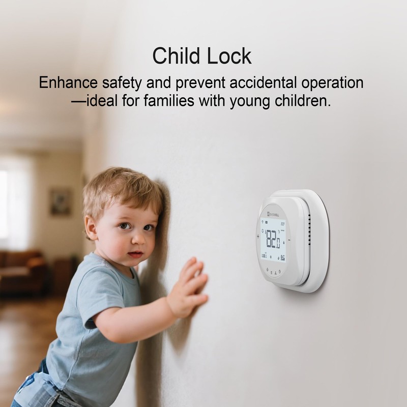SASWELL Smart WiFi Thermostat for Home, Programmable Thermostat with C-Wire