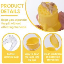 Pack of 2 Lemon Squeezers, Manual Citrus Squeezer, Lemon Squeezer, Lemon Squeezer, Small Hand Press, Lemon Pourer, Lemon Squeezer, Lemon Squeezer (Yellow and Green)