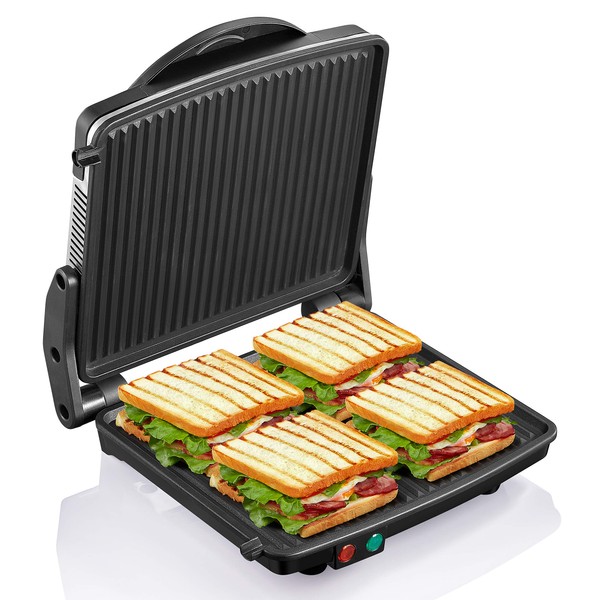 Panini Press Grill, Yabano Gourmet Sandwich Maker Non-Stick Coated Plates