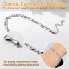 SILVERCUTE Figaro Chain Tennis Bracelets for Women Men Adjustable Bracelet