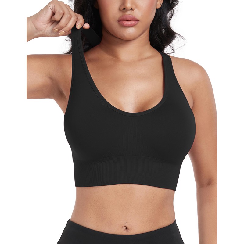 ANGOOL Women's Sports Bra Without Underwire Push Up Bra Strong