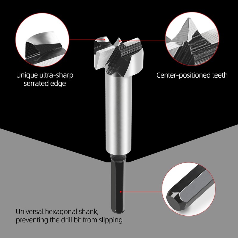 11/16 Inch Forstner Bit for Woodworking,11/16" Forstner Drill Bit for
