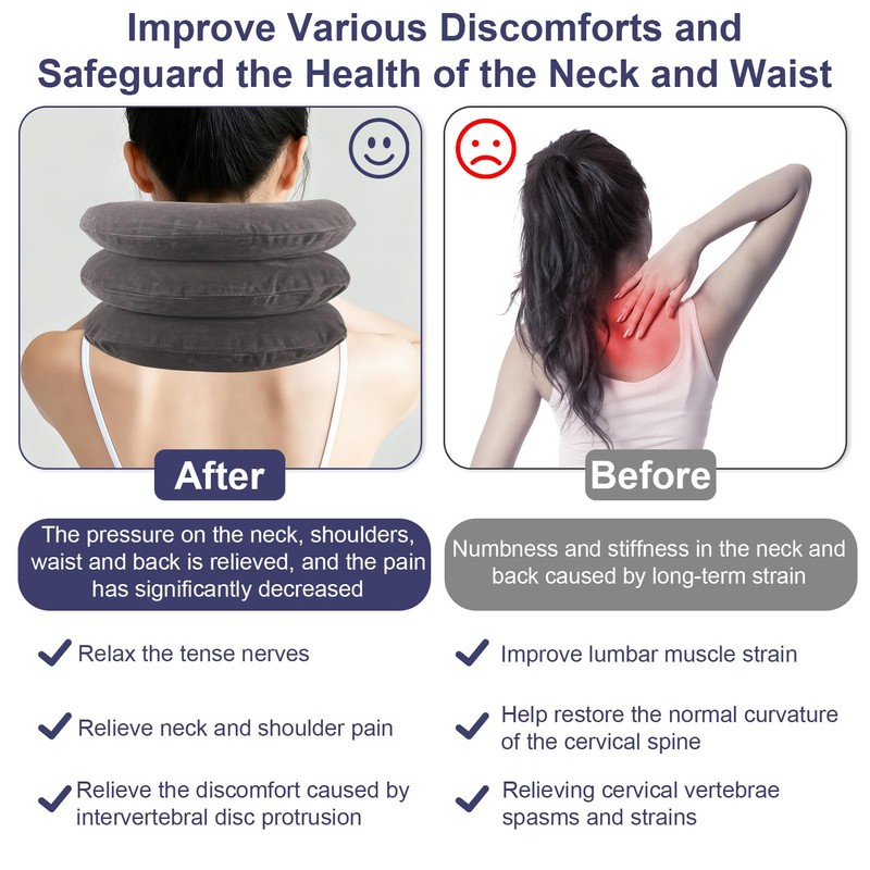 MSMXCS Neck Stretcher Cervical Traction Device for Neck Pain Relief