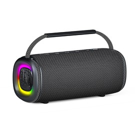 Colorful Light Speaker Outdoor High Quality Portable Wireless Waterproof 30W Sound Srereo Subwoofer Bluetooth Speakercolor: Black