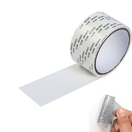 Window Screen Repair Tape（2" W×80" L） Strong Adhesive Screen Repair Tape Fiberglass Screen Tape Mesh Repair for Covering Windows or Doors Pet Mesh Cage Tears Holes（White）