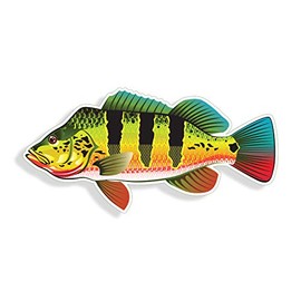 Peacock Bass Fish Sticker Boat Lake Car Vehicle Truck Laptop Fishing Bumper Window 6" Decal Graphic