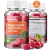 IRIDESICENT Magnesium Glycinate Gummies 400mg, Sugar Free Magnesium Supplement w/Ashwagandha,