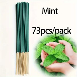 24/73/170 Bamboo Incense Sticks with Various Flavors for Home Use with Aromatherapy Diffuser & Incense HoldersModel: Mint