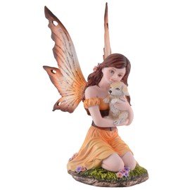 VOGLER Joh. Vogler GmbH Fee Cao Holding Puppies in the Arm I Pass auf Dich Made of Artificial Stone and Artist Hand Coloured