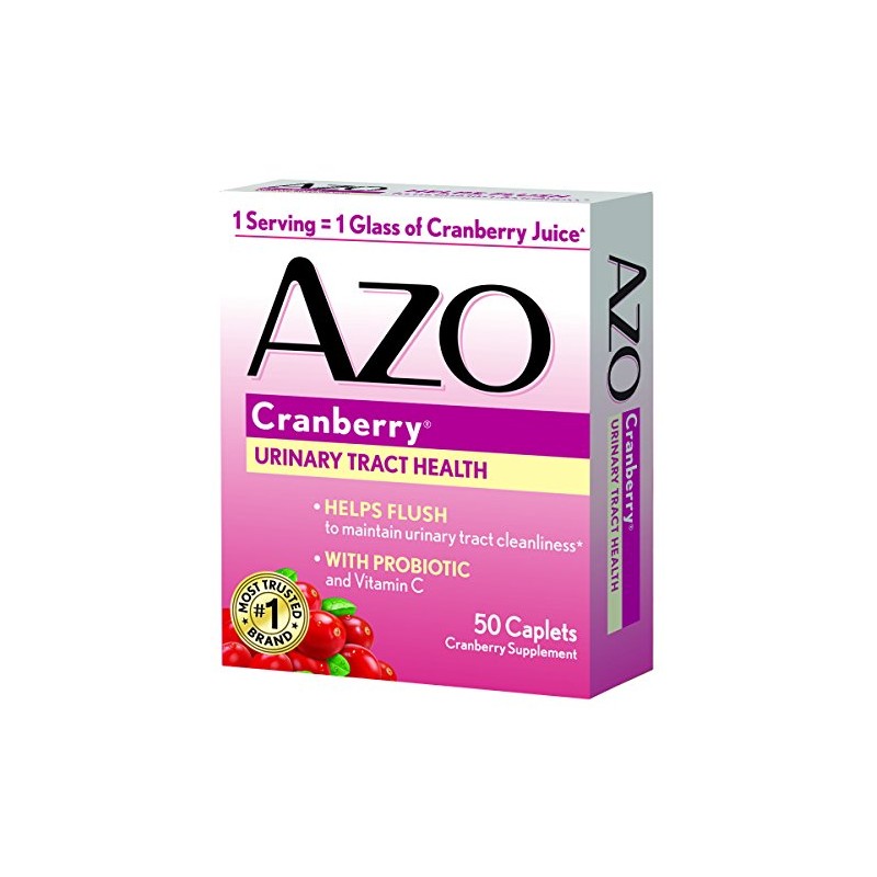 AZO All Natural Concentrated Cranberry Tablets, 50 Count (Pack of