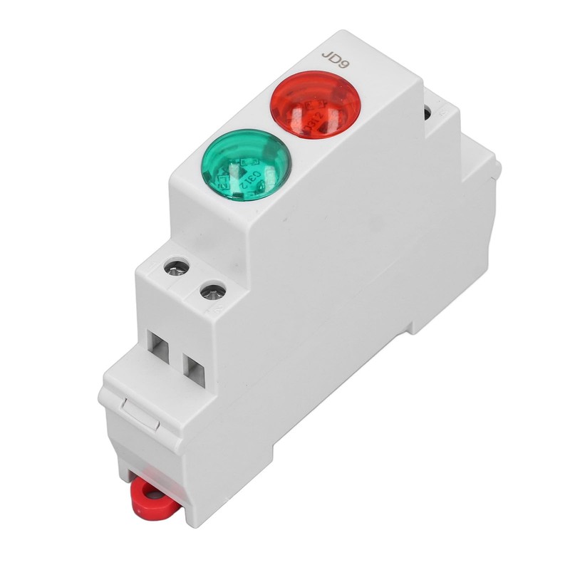 DIN Rail Mount LED Indicator LightRed Green Dual Colour PC