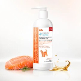 Aceite De Salmón Omega 3 Y 6 Para Perros Y Gatos 490 Ml