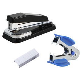 HAMILO 50 Pcs Medium Bound Stapler for Large Thick Paper Remover with Lead Refill (Black)