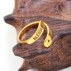 Tobestu Stainless Steel Blessed Ring - Gold Plated Opened Rings