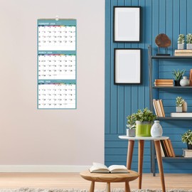 2026 Wall Calendar - 3 Month Calendar 2026 Vertical, Jan 2026 - Dec 2026, 3 Month Wall Calendar 2026, 11 x 26 In Open, 2026 Calendar with Large Print, Holidays, Thick Paper, Priorities ＆ Notes