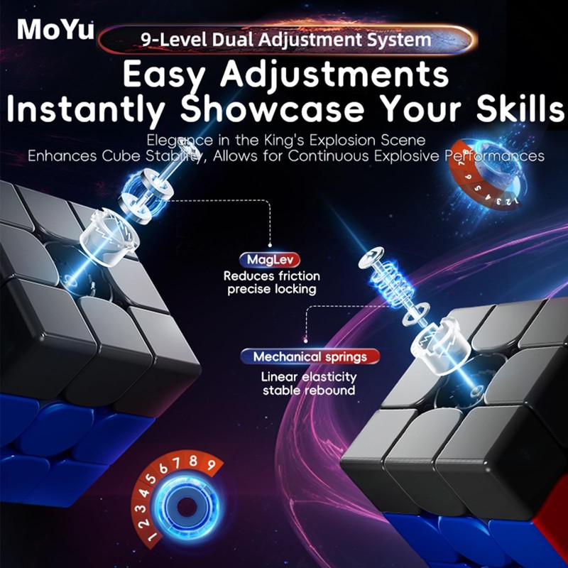 Moyu Weilong WRM V9 2023 Magnetic Speed Cube 3x3 Stickerless