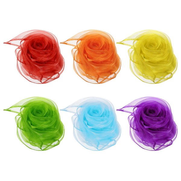 PATIKIL Dance Scarves, 6 Pcs Square Juggling Scarves 24 by