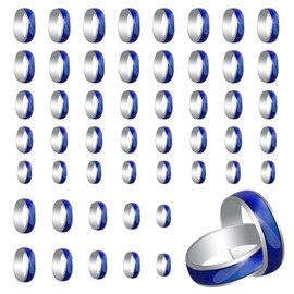 Hyuetrsa 50 PCS Mood Rings Bulk ensitive Mood Rings Mixed Color Changing Rings for Girls Boys Women Men（16mm/17mm/18mm/19mm/20mm