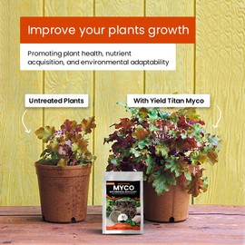 Yield Titan MYCO MYCORRHIZAL INOCULANT Root Enhancer for Bigger, Stroger & Healthier Plants Roots - Organic Mycorrhizae Root Enhancer - Increases Nutrient Absorption & Crop Yields (2LB)