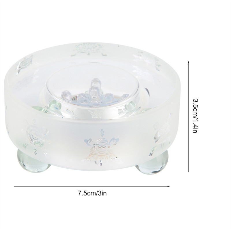 Beautiful Pattern Mini Crystal LED Light Base Buddha Display Stand
