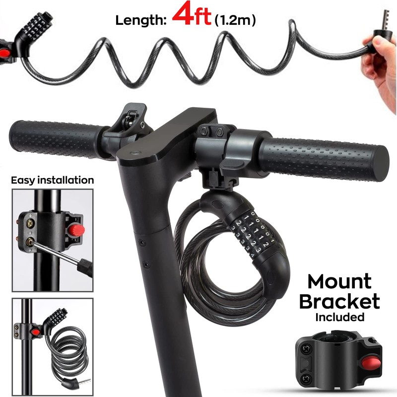 SEWAY Scooter Lock Cable for Xiaomi Mijia M365 ES Series,