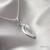 LillyMarie Ladies Silver Jewelry set Sterling 925 Oval Pendant Length