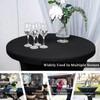 Fixwal Cocktail Table Covers, 2 Pack 32x43 Black Round Table