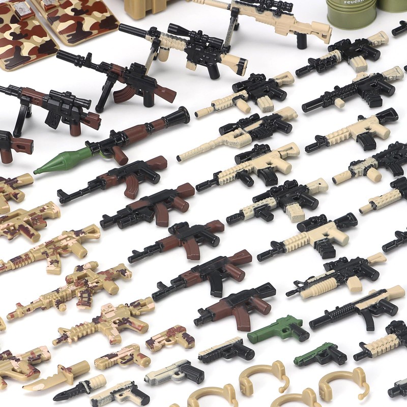 Feleph Military Weapons Play Set Building Blocks Model Accessories for