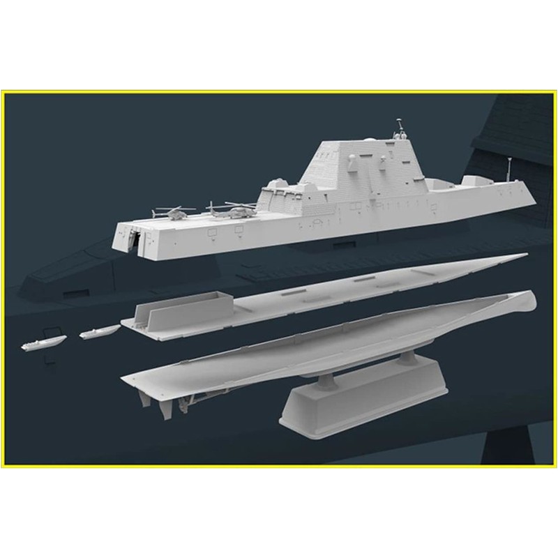 Flyhawk 1/700 US Navy Missile Destroyer Zumwalt DDG-1000 Plastic Model