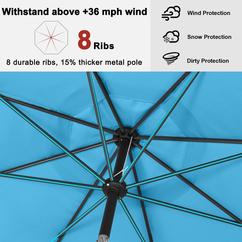 ABCCANOPY Patio Umbrella 10ft - Outdoor Table Umbrella with Push