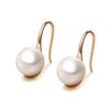 Salanda Pearl Earrings for Women,Pearl Dangle Earrings 18K Gold Plated