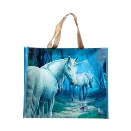 Puckator Lisa Parker The Journey Home Unicorn Reusable Shopping Bag - Big Foldaway Shoulder Bags - Handbags for Women - Canvas Tote Bags for Women - Hand Bag - Large Ladies Bags - Aesthetic Stuff