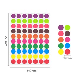2800 PCS 3/4" Colored Dot Stickers 20 Classic Circle Color Coding Labels Stickers for Library Boxes Office Student Yard Sale Art Classroom (20 Classic Colors, 3/4 Inch (1.9cm))