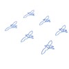 100pcs Blue Birds Paper Clips Creatively Cute Plated Metal Bookmark
