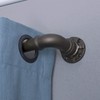 Decopolitan Industrial Wrap Around Telescoping Curtain Rod Set, 72-144", Bronze